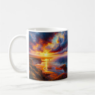 Fire Over the Coast Coffee Mug