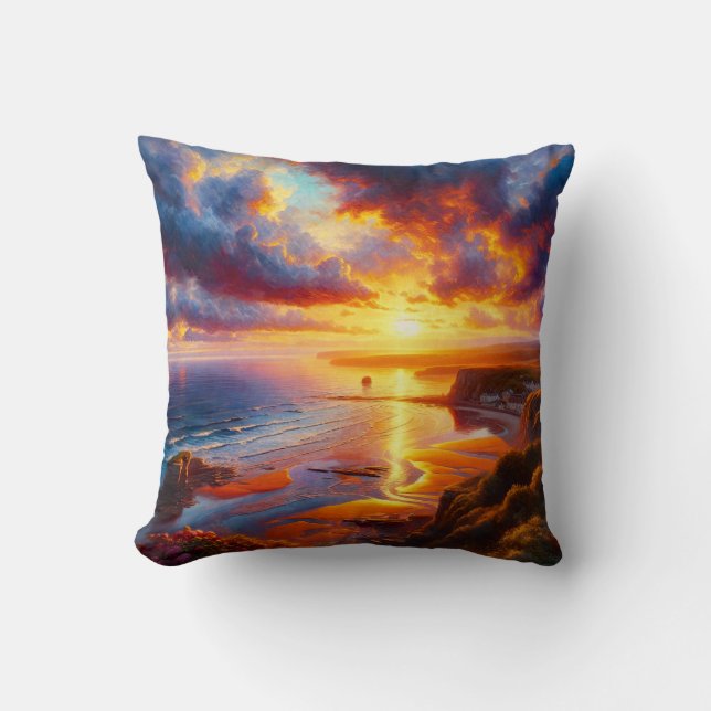 Fire Over the Coast Cushion (Front)