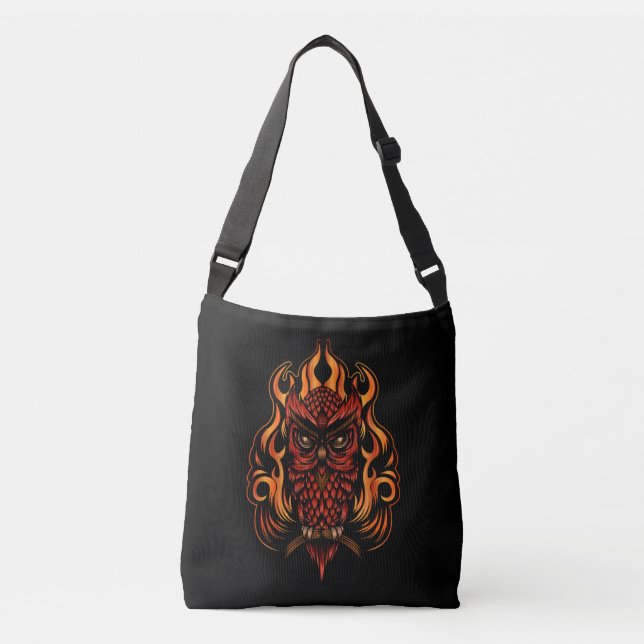 Fire Owl Crossbody Bag (Front)