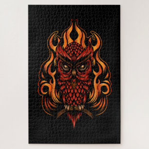 Fire Owl Jigsaw Puzzle
