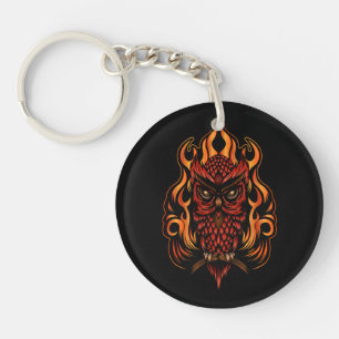 Fire Owl Key Ring