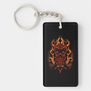 Fire Owl Key Ring