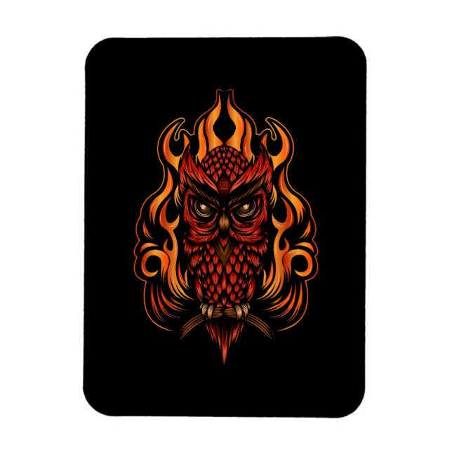 Fire Owl Magnet (Vertical)