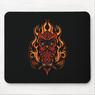 Fire Owl Mouse Mat