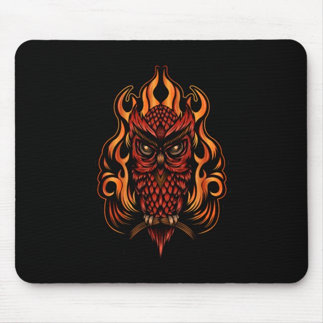 Fire Owl Mouse Mat (Front)