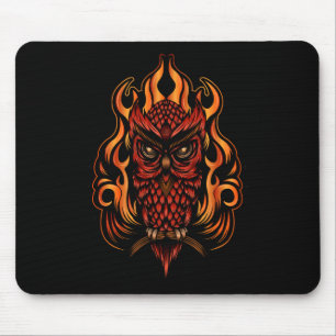 Fire Owl Mouse Mat