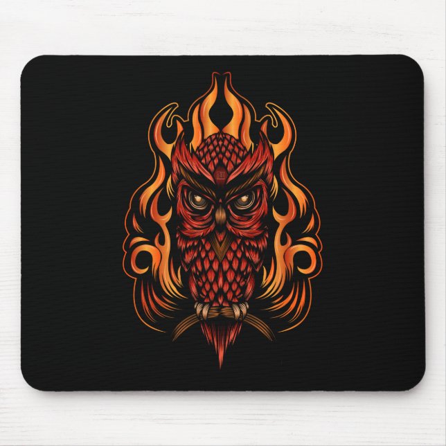 Fire Owl Mouse Mat (Front)