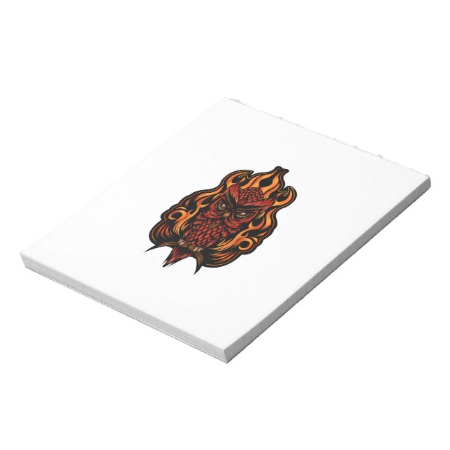 Fire Owl Notepad (Rotated)