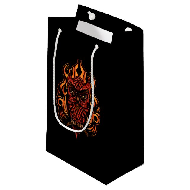 Fire Owl Small Gift Bag (Front Angled)