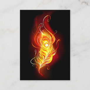 Fire Peacock Feather Advice Card