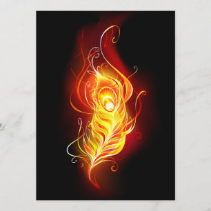 Fire Peacock Feather Advice Card