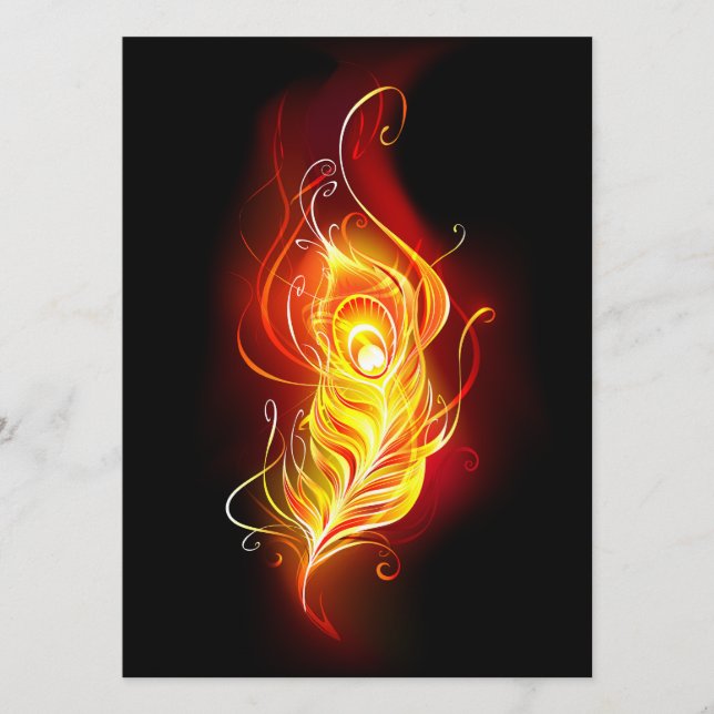Fire Peacock Feather Advice Card (Front)