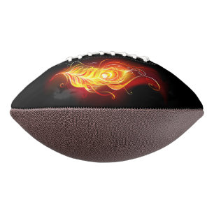 Fire Peacock Feather American Football