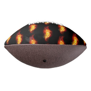 Fire Peacock Feather American Football