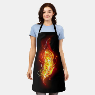 Fire Peacock Feather Apron