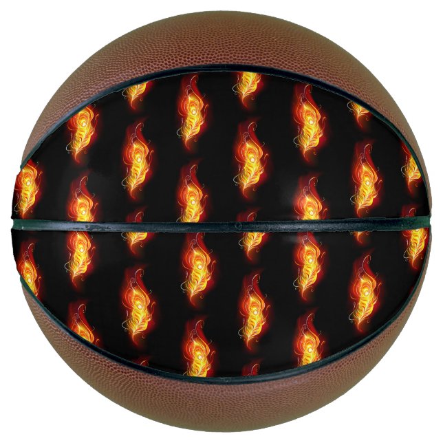 Fire Peacock Feather Basketball (Front)