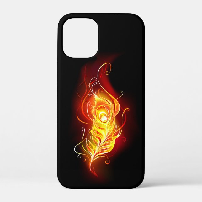 Fire Peacock Feather Case-Mate iPhone Case (Back)