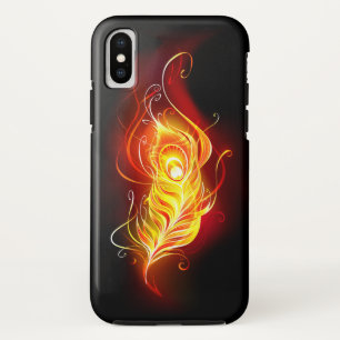 Fire Peacock Feather iPhone X Case
