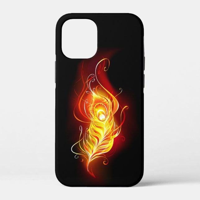 Fire Peacock Feather Case-Mate iPhone Case (Back)