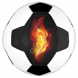Fire Peacock Feather Football