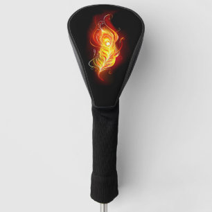 Fire Peacock Feather Golf Head Cover
