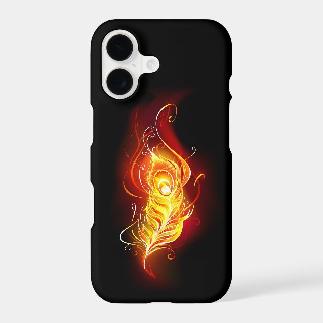 Fire Peacock Feather iPhone Case (Back)