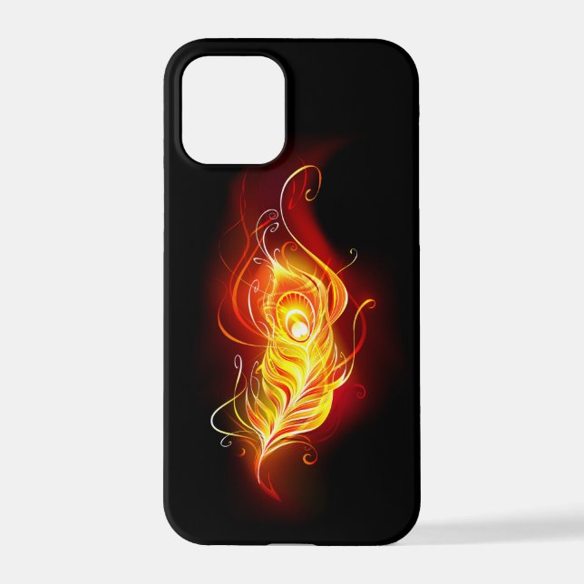 Fire Peacock Feather iPhone Case (Back)