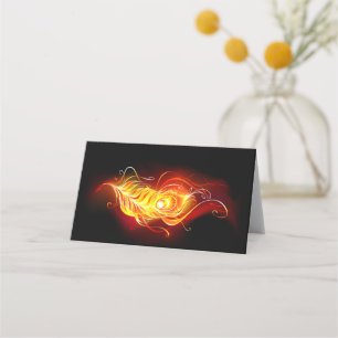 Fire Peacock Feather Loyalty Card