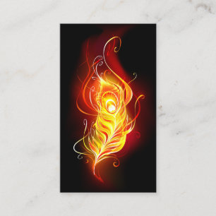 Fire Peacock Feather Loyalty Card