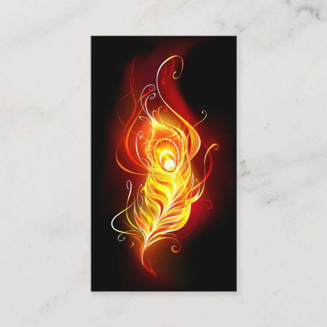 Fire Peacock Feather Loyalty Card (Front)