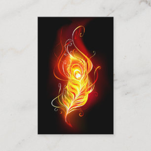 Fire Peacock Feather Loyalty Card