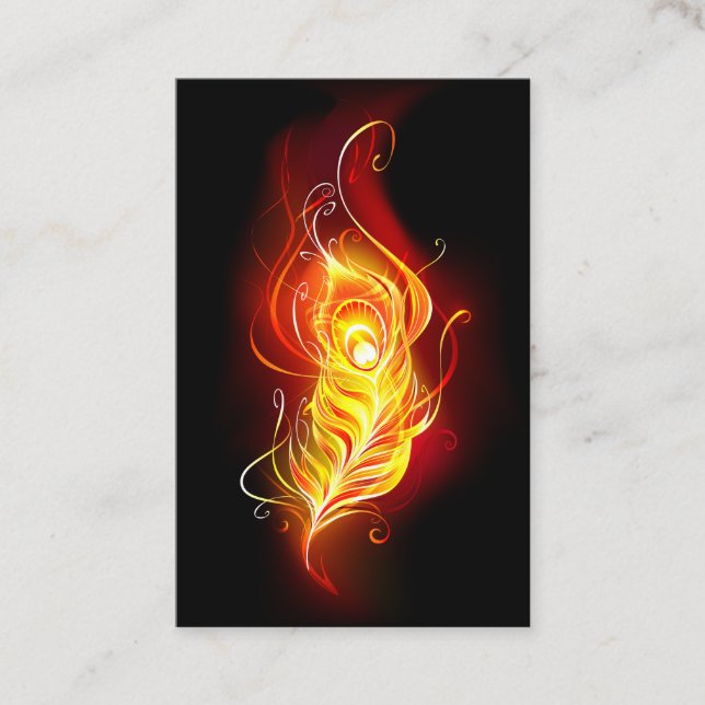 Fire Peacock Feather Loyalty Card (Front)