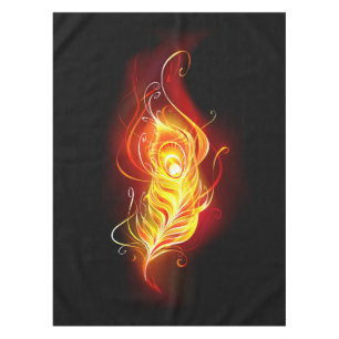 Fire Peacock Feather Tablecloth
