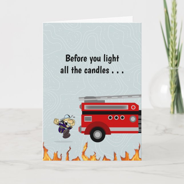 Fire permit needed for Birthday Candles? Card (Front)