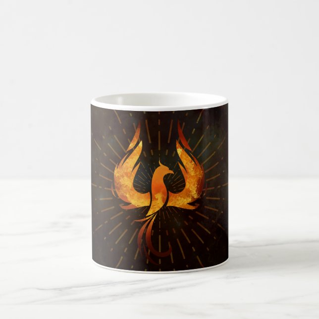 Fire Phoenix Bird Coffee Mug (Center)