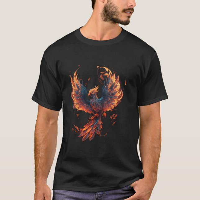 Fire Phoenix Bird Phoenix Reborn Firebird Phoenix T-Shirt (Front)