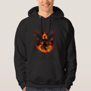 Fire Phoenix Bird Reborn Rejuvenation Mythical Bir Hoodie