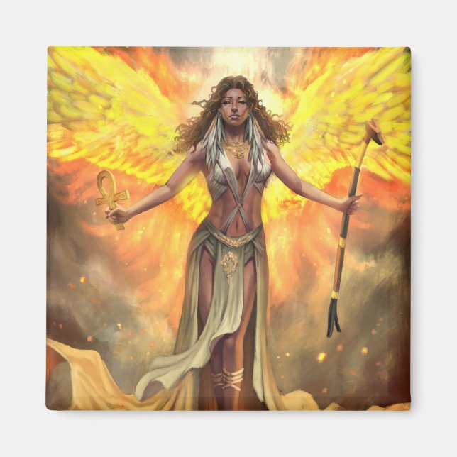 Fire Phoenix Ma'at Magnet (Front)