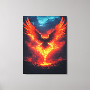 Fire Phoenix Rising Canvas Print