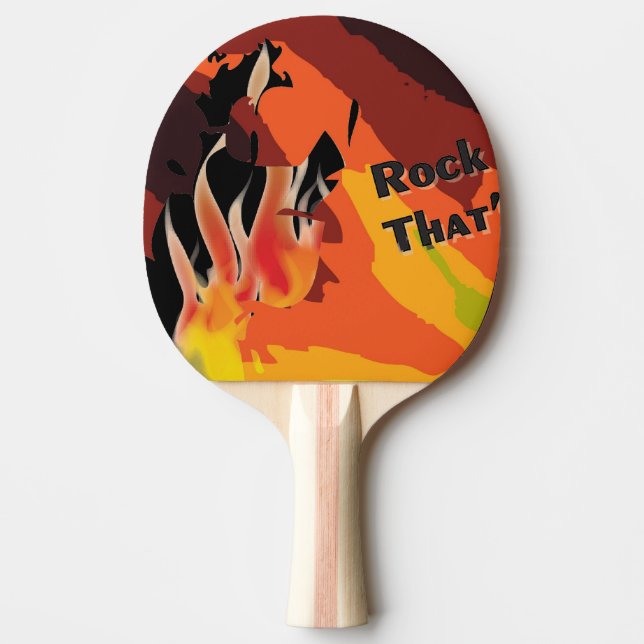 Fire Ping Pong Paddle (Front)