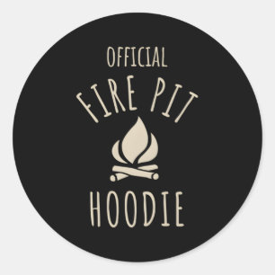 Fire Pit Official Campfire Bonfire Camg Classic Round Sticker