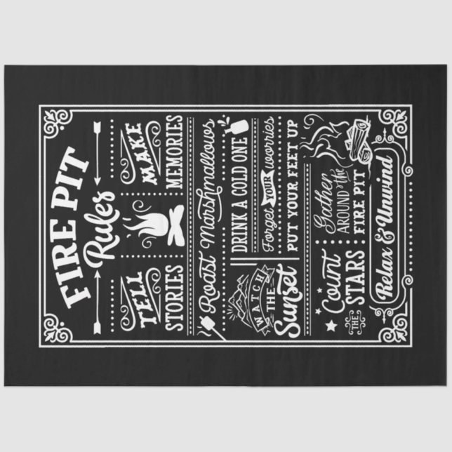 Fire Pit Rules Tissue Paper (Front)