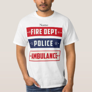 Fire Police Ambulance Logo Thunder_Cove T-Shirt