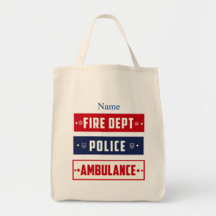 Fire Police Ambulance Logo Thunder_Cove  Tote Bag