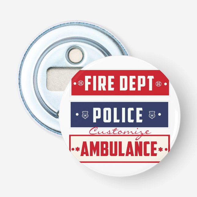 Fire Police Ambulance Thunder_Cove Bottle Opener (Front)