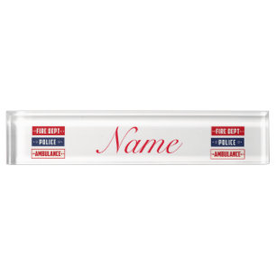 Fire Police Ambulance Thunder_Cove Nameplate