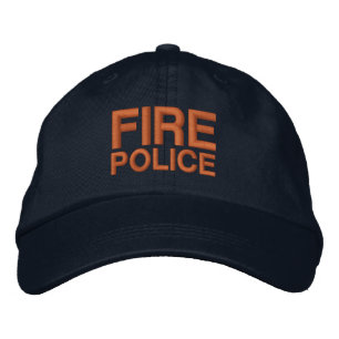 FIRE POLICE EMBROIDERED BASEBALL CAP