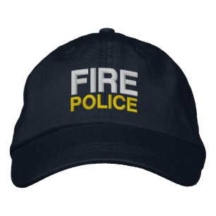 FIRE POLICE EMBROIDERED BASEBALL CAP