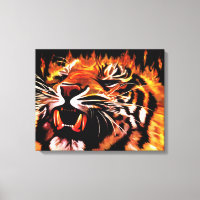 Fire Power Tiger Canvas Print