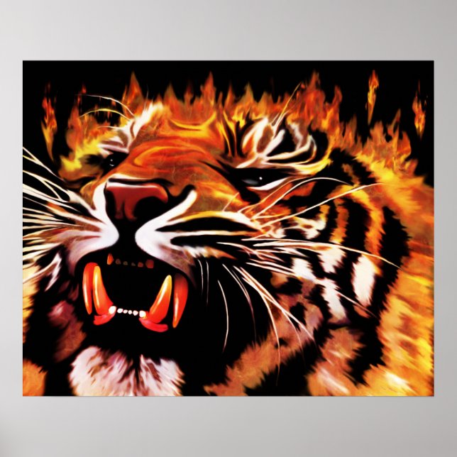 Fire Power Tiger Poster (Front)